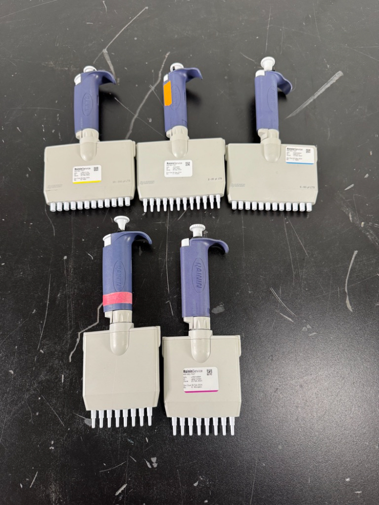 Image of Rainin Pipet Lite Multichannel Pipettes - Quantity 5